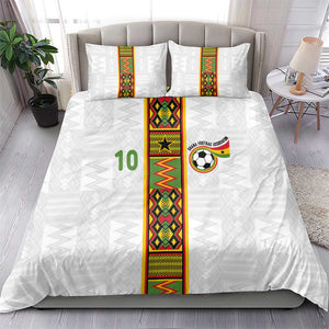 Ghana National Football Custom Bedding Set Kente Motifs Sporty Style - African Pride