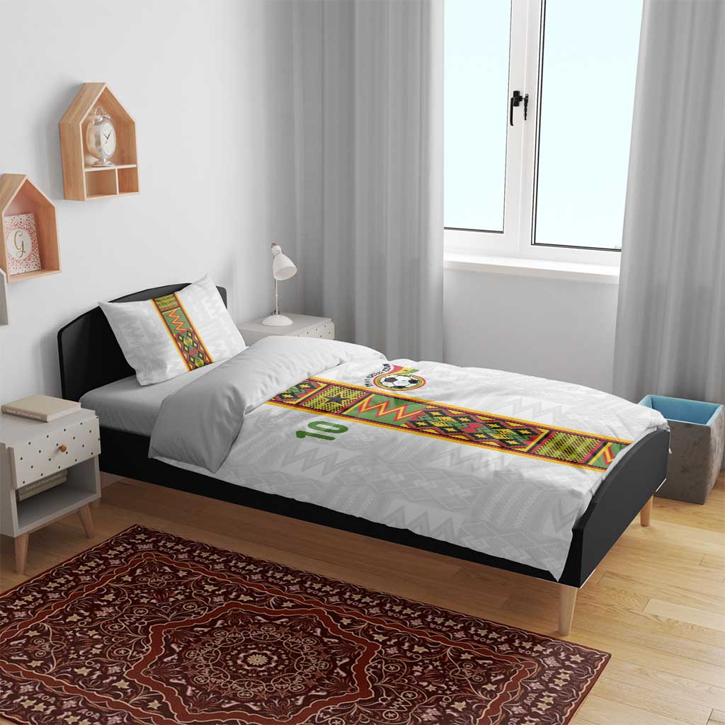 Ghana National Football Custom Bedding Set Kente Motifs Sporty Style - African Pride