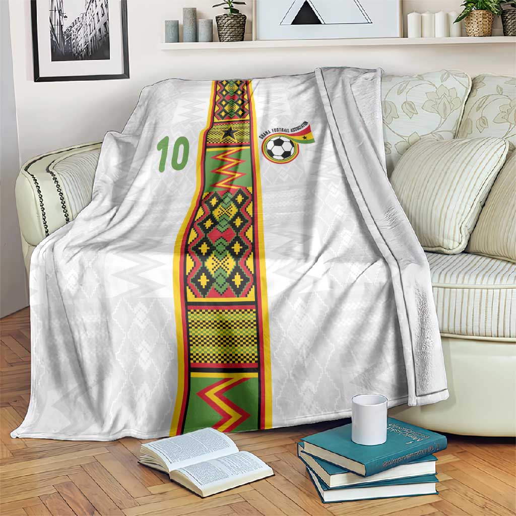 Ghana National Football Custom Blanket Kente Motifs Sporty Style - African Pride