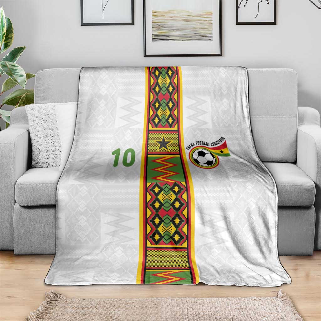 Ghana National Football Custom Blanket Kente Motifs Sporty Style - African Pride