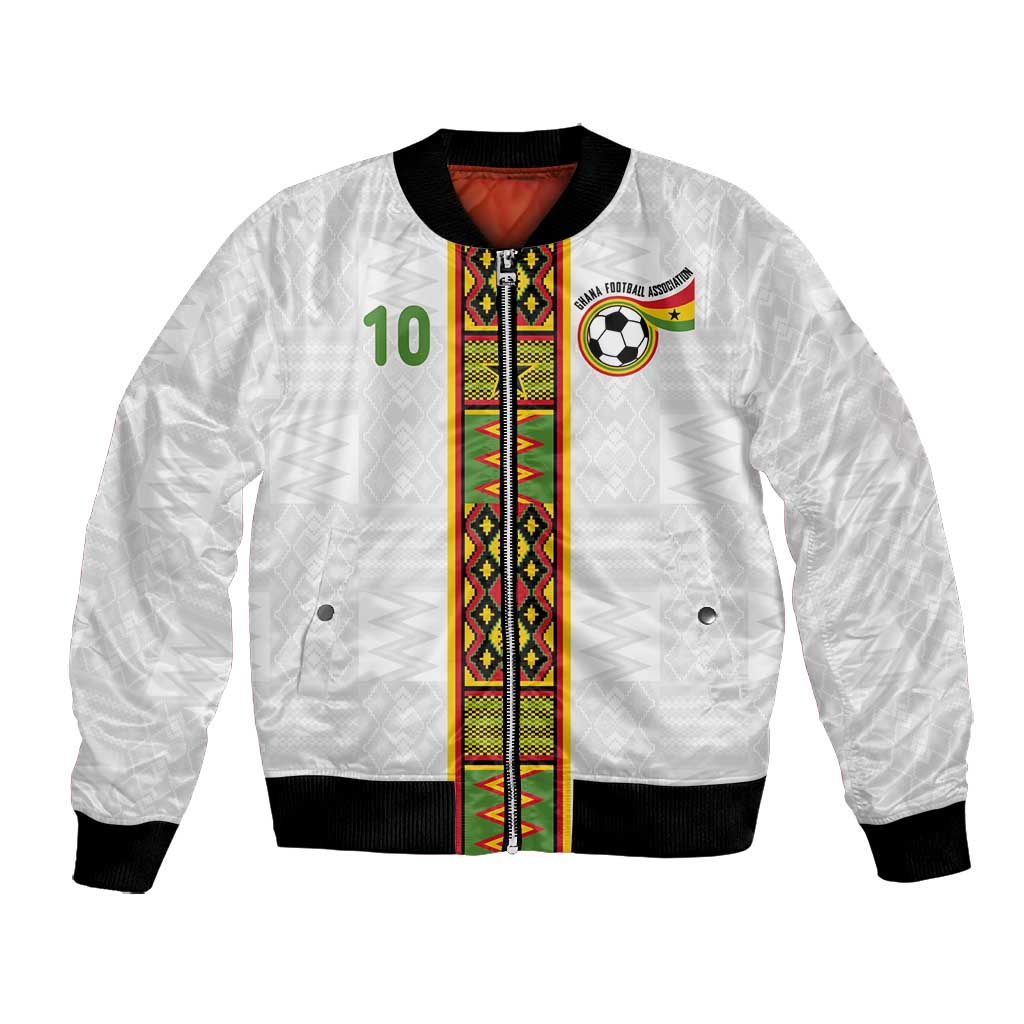 Ghana National Football Custom Bomber Jacket Kente Motifs Sporty Style - African Pride