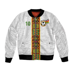 Ghana National Football Custom Bomber Jacket Kente Motifs Sporty Style - African Pride