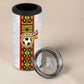 Ghana National Football Custom 4 in 1 Can Cooler Tumbler Kente Motifs Sporty Style - African Pride