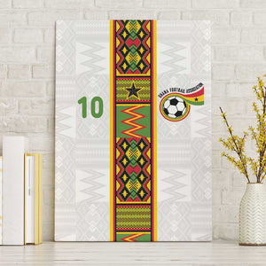 Ghana National Football Custom Canvas Wall Art Kente Motifs Sporty Style - African Pride