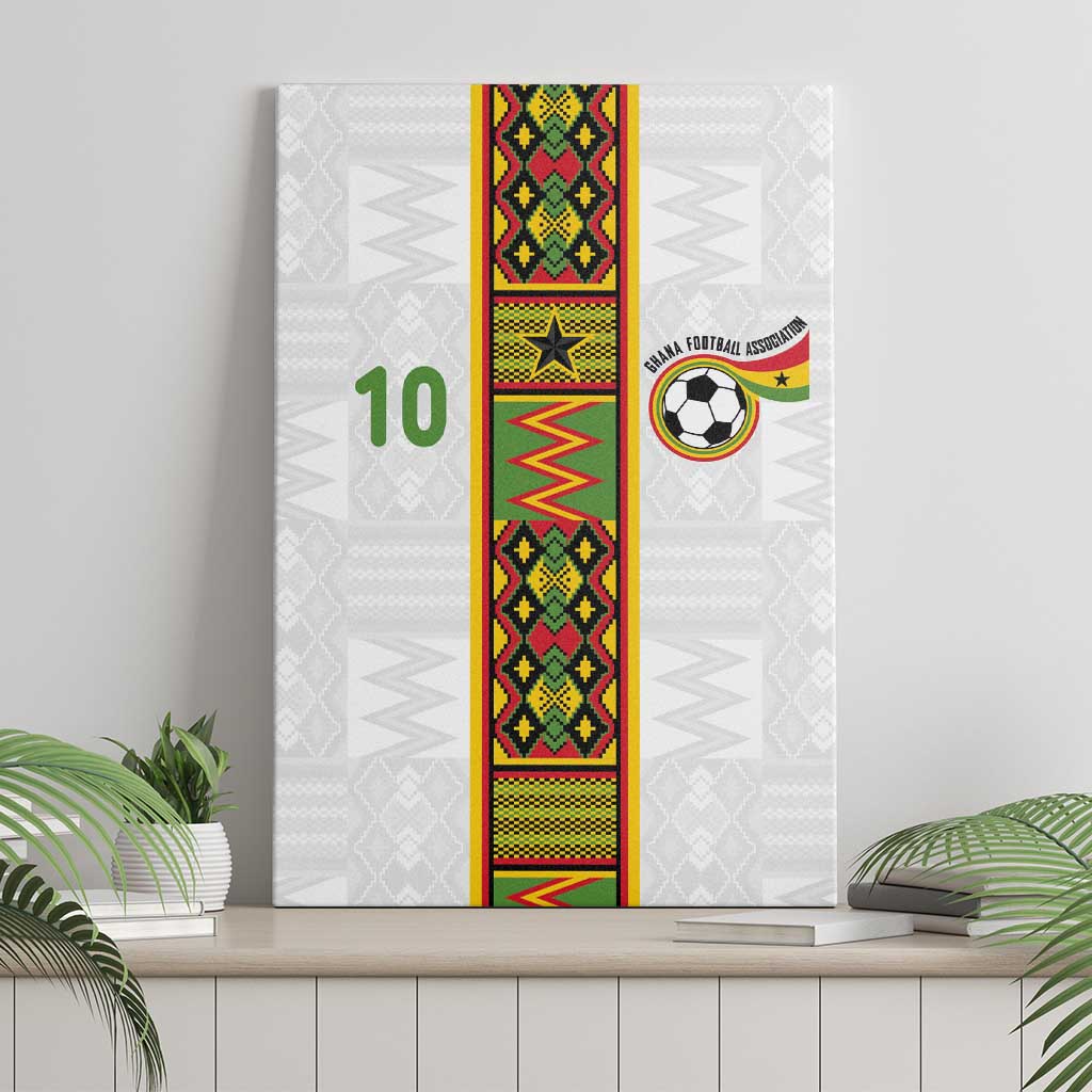 Ghana National Football Custom Canvas Wall Art Kente Motifs Sporty Style - African Pride