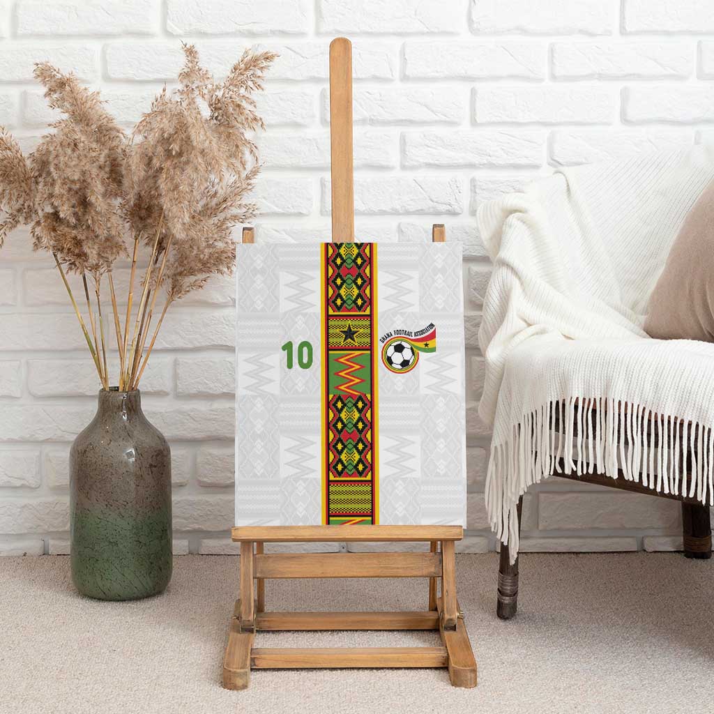 Ghana National Football Custom Canvas Wall Art Kente Motifs Sporty Style - African Pride