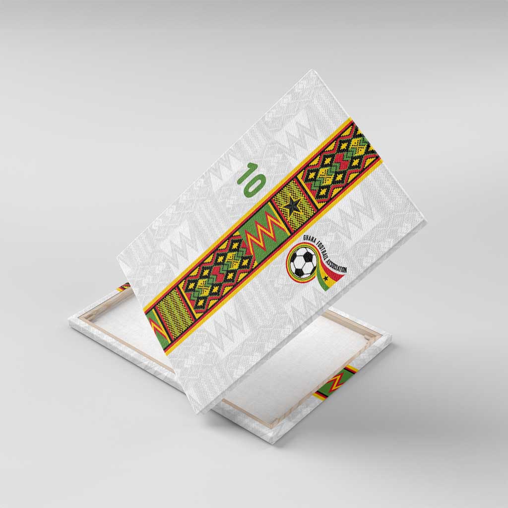 Ghana National Football Custom Canvas Wall Art Kente Motifs Sporty Style - African Pride