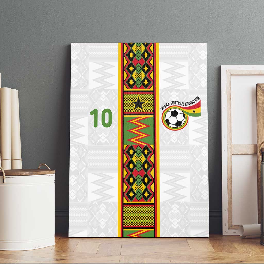 Ghana National Football Custom Canvas Wall Art Kente Motifs Sporty Style - African Pride