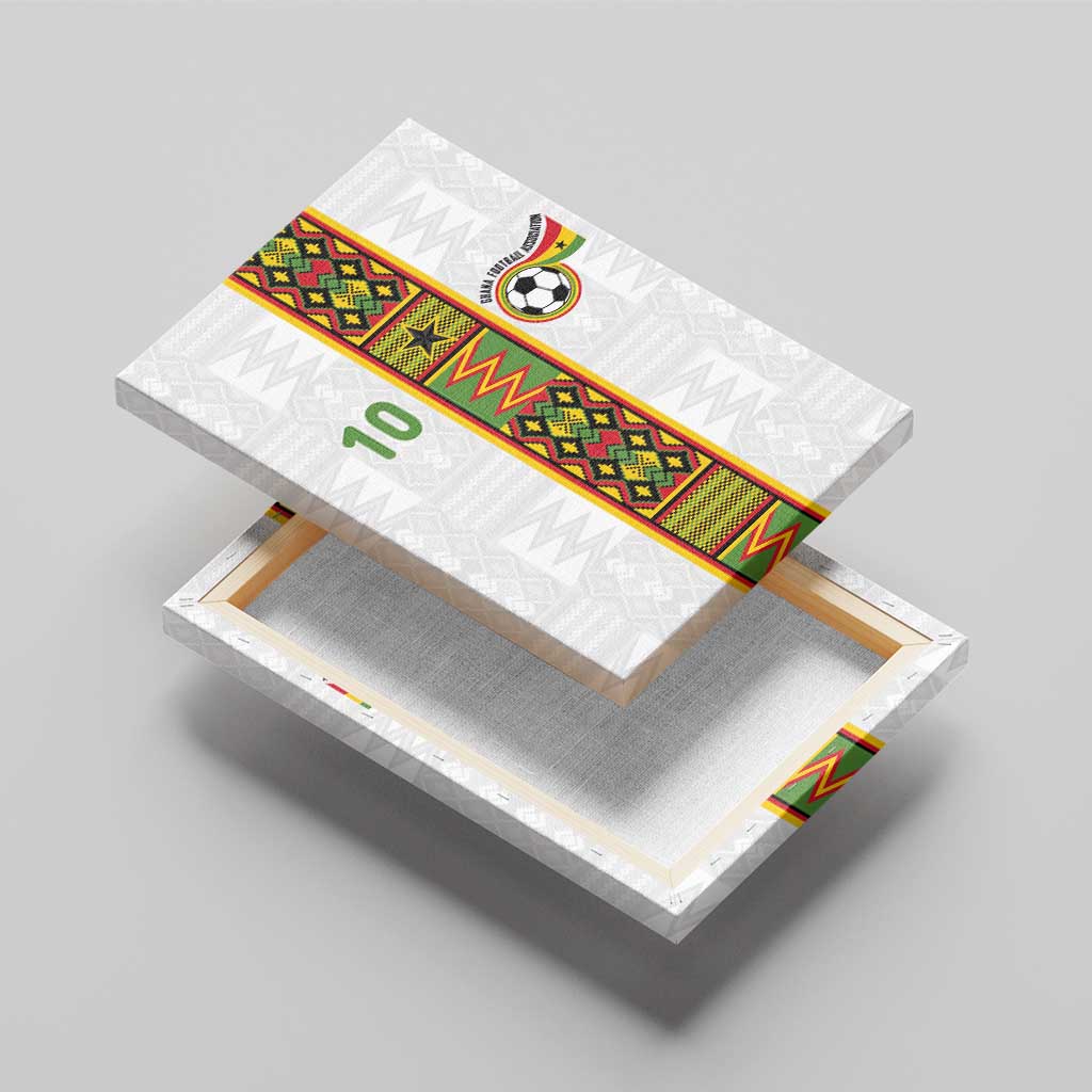 Ghana National Football Custom Canvas Wall Art Kente Motifs Sporty Style - African Pride