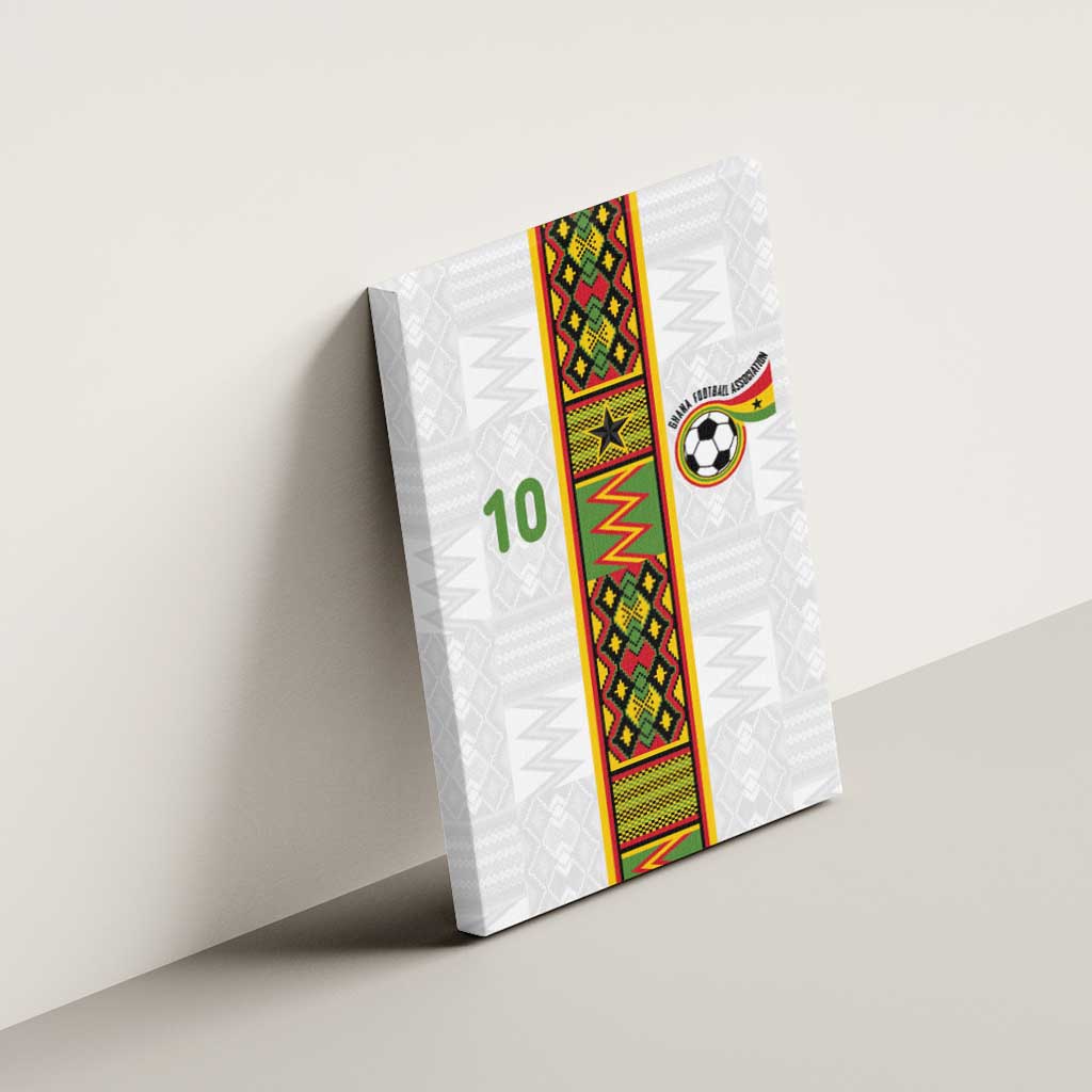 Ghana National Football Custom Canvas Wall Art Kente Motifs Sporty Style - African Pride