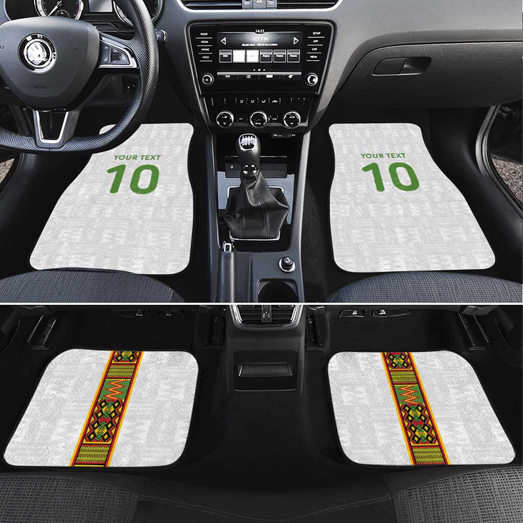 Ghana National Football Custom Car Mats Kente Motifs Sporty Style - African Pride