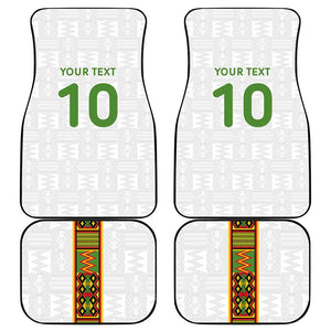 Ghana National Football Custom Car Mats Kente Motifs Sporty Style - African Pride