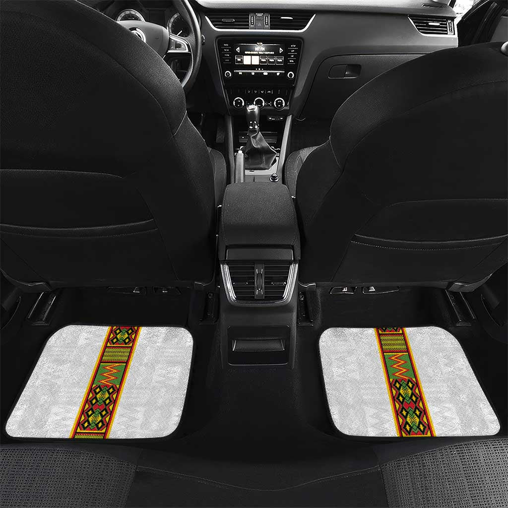 Ghana National Football Custom Car Mats Kente Motifs Sporty Style - African Pride
