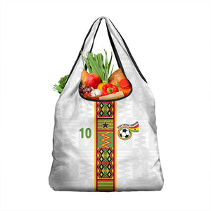 Ghana National Football Custom Grocery Bag Kente Motifs Sporty Style - African Pride