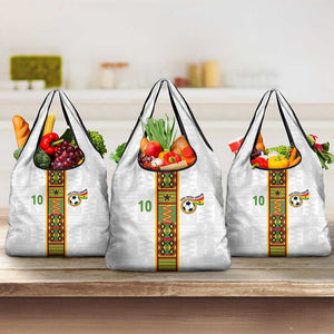 Ghana National Football Custom Grocery Bag Kente Motifs Sporty Style - African Pride