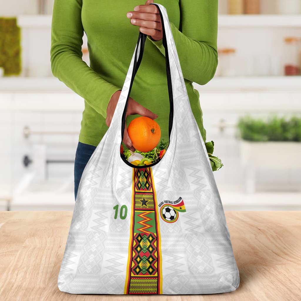 Ghana National Football Custom Grocery Bag Kente Motifs Sporty Style - African Pride