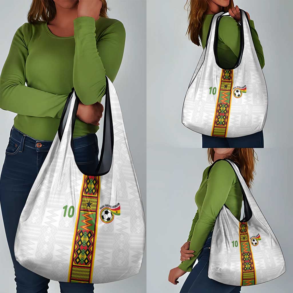 Ghana National Football Custom Grocery Bag Kente Motifs Sporty Style - African Pride