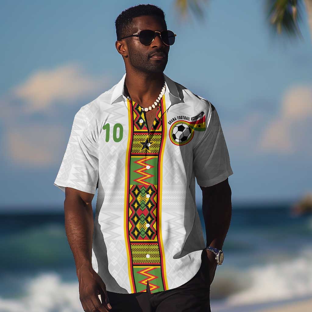 Ghana National Football Custom Hawaiian Shirt Kente Motifs Sporty Style - African Pride