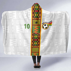 Ghana National Football Custom Hooded Blanket Kente Motifs Sporty Style - African Pride