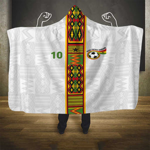 Ghana National Football Custom Hooded Blanket Kente Motifs Sporty Style - African Pride