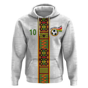 Ghana National Football Custom Hoodie Kente Motifs Sporty Style - African Pride