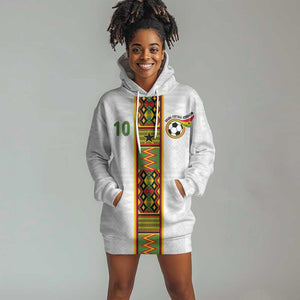 Ghana National Football Custom Hoodie Dress Kente Motifs Sporty Style - African Pride