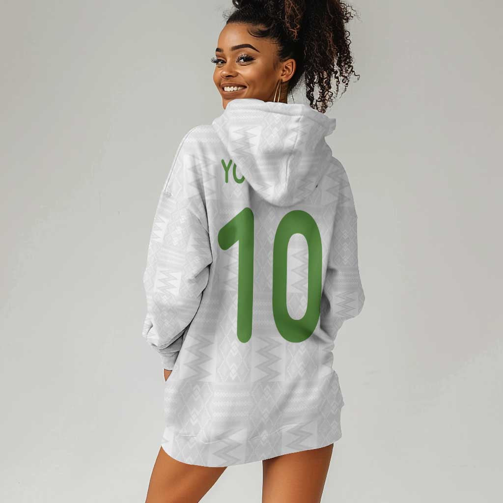 Ghana National Football Custom Hoodie Dress Kente Motifs Sporty Style - African Pride