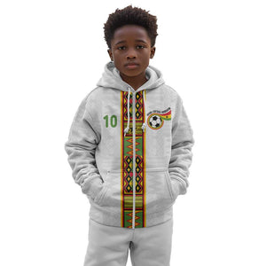 Ghana National Football Custom Kid Hoodie Kente Motifs Sporty Style - African Pride