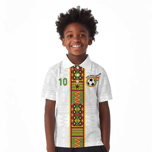 Ghana National Football Custom Kid Polo Shirt Kente Motifs Sporty Style - African Pride
