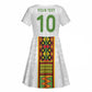 Ghana National Football Custom Kid Short Sleeve Dress Kente Motifs Sporty Style - African Pride