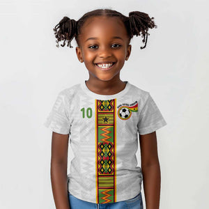 Ghana National Football Custom Kid T shirt Kente Motifs Sporty Style - African Pride