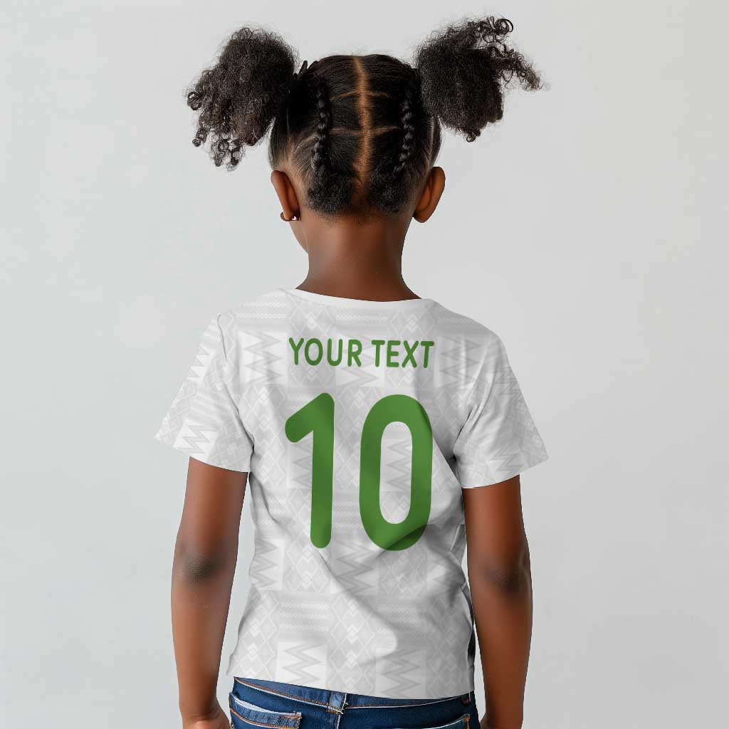 Ghana National Football Custom Kid T shirt Kente Motifs Sporty Style - African Pride