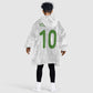 Ghana National Football Custom Kid Wearable Blanket Hoodie Kente Motifs Sporty Style - African Pride