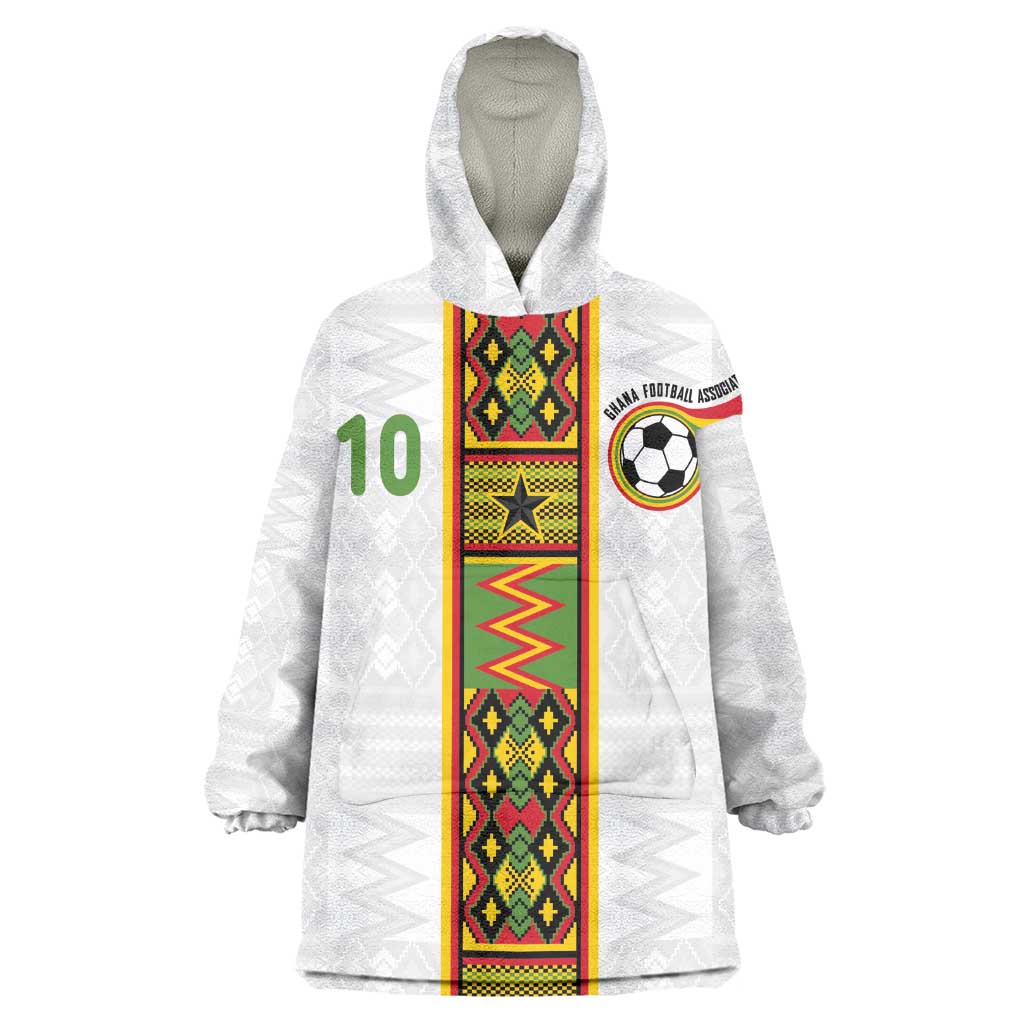 Ghana National Football Custom Kid Wearable Blanket Hoodie Kente Motifs Sporty Style - African Pride