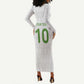 Ghana National Football Custom Long Sleeve Bodycon Dress Kente Motifs Sporty Style - African Pride