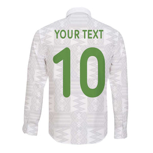 Ghana National Football Custom Long Sleeve Button Shirt Kente Motifs Sporty Style - African Pride