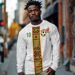 Ghana National Football Custom Long Sleeve Shirt Kente Motifs Sporty Style - African Pride