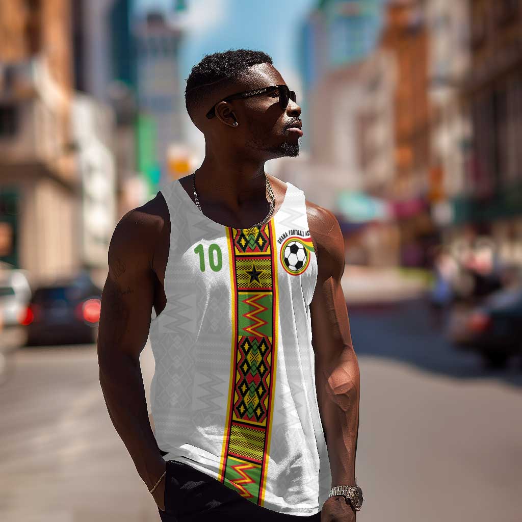Ghana National Football Custom Men Tank Top Kente Motifs Sporty Style - African Pride