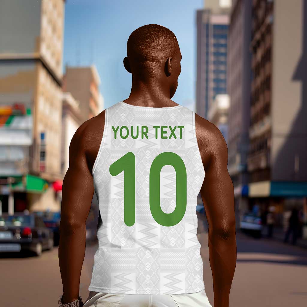 Ghana National Football Custom Men Tank Top Kente Motifs Sporty Style - African Pride
