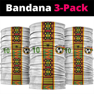 Ghana National Football Custom Neck Gaiter Kente Motifs Sporty Style - African Pride
