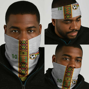 Ghana National Football Custom Neck Gaiter Kente Motifs Sporty Style - African Pride