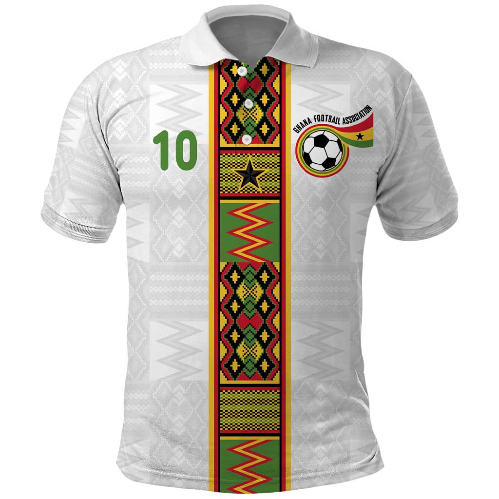 Ghana National Football Custom Polo Shirt Kente Motifs Sporty Style - African Pride