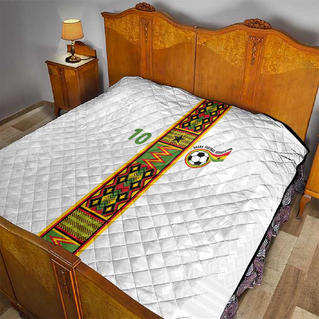 Ghana National Football Custom Quilt Kente Motifs Sporty Style - African Pride