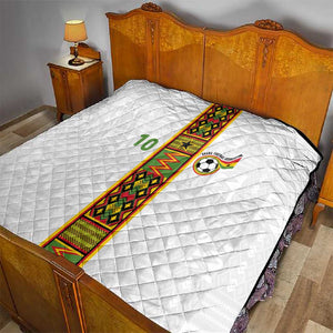 Ghana National Football Custom Quilt Kente Motifs Sporty Style - African Pride