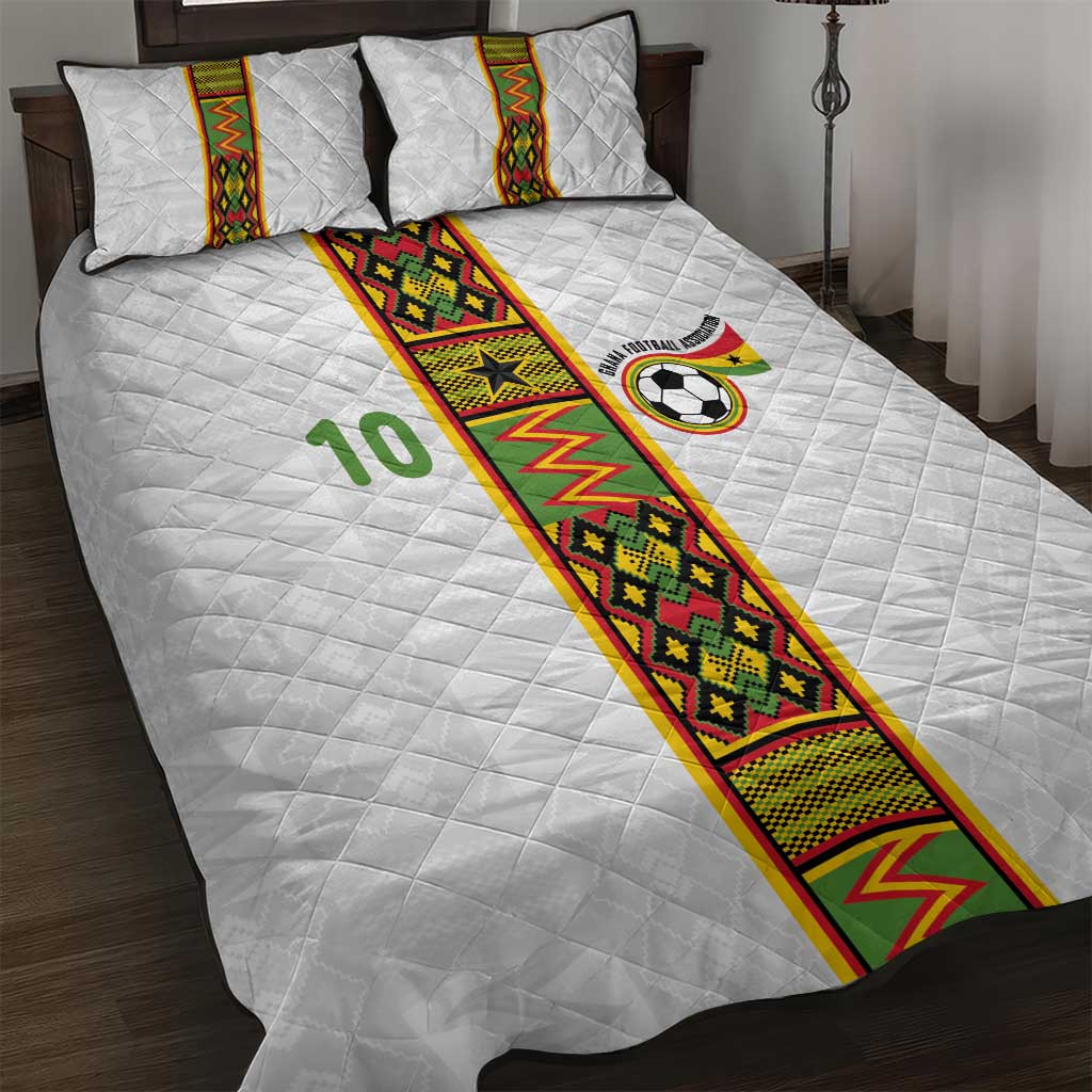 Ghana National Football Custom Quilt Bed Set Kente Motifs Sporty Style - African Pride