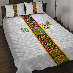 Ghana National Football Custom Quilt Bed Set Kente Motifs Sporty Style - African Pride