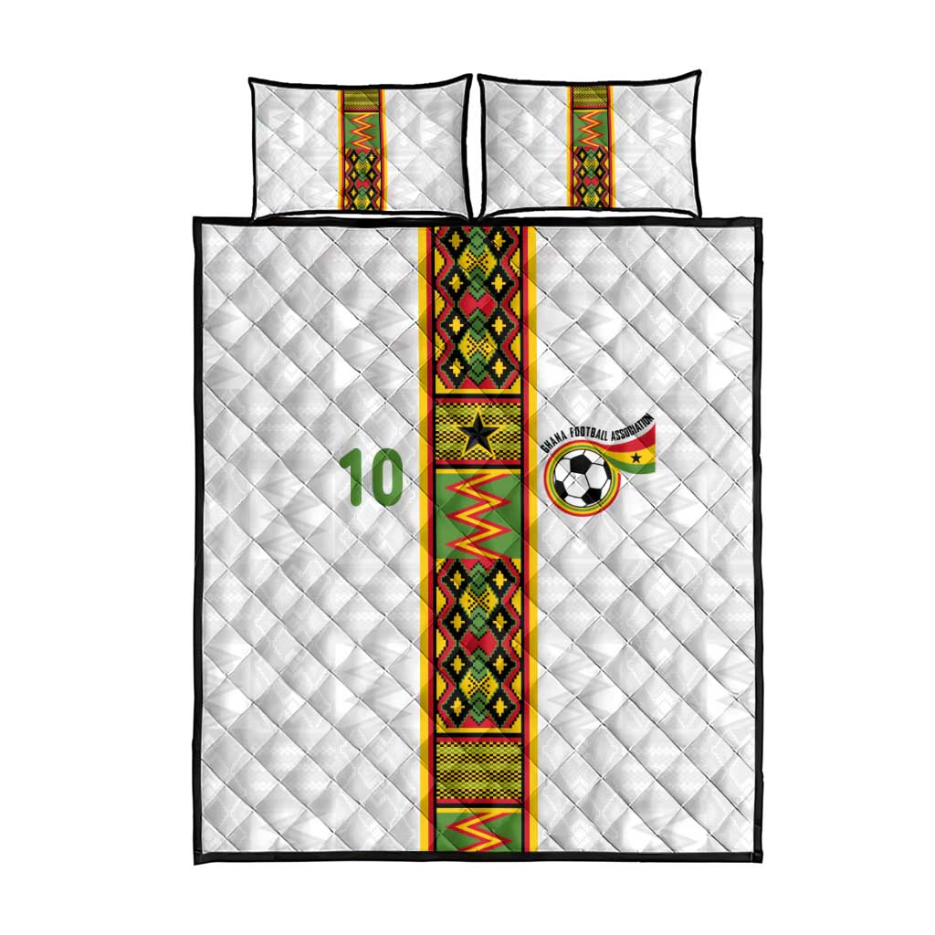 Ghana National Football Custom Quilt Bed Set Kente Motifs Sporty Style - African Pride