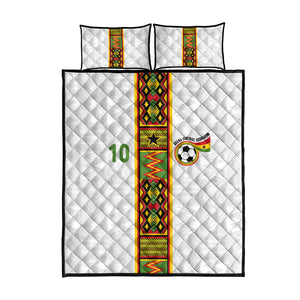 Ghana National Football Custom Quilt Bed Set Kente Motifs Sporty Style - African Pride