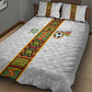 Ghana National Football Custom Quilt Bed Set Kente Motifs Sporty Style - African Pride