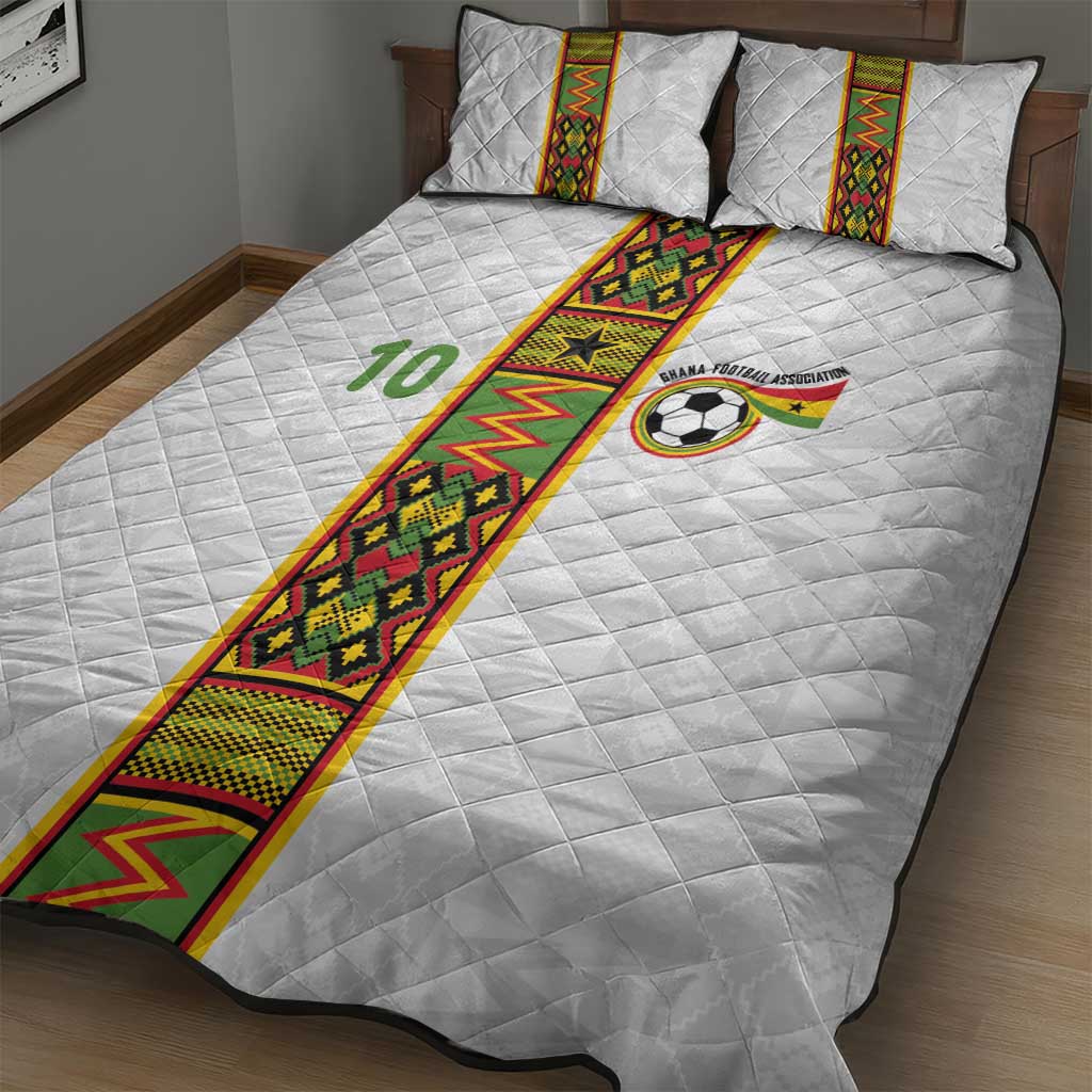 Ghana National Football Custom Quilt Bed Set Kente Motifs Sporty Style - African Pride